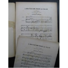 DANCLA Leopold L'invitation à la Valse Weber Piano Violon XIXe