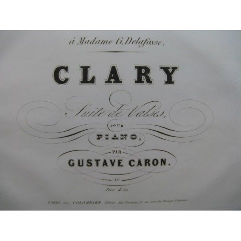CARON Gustave Clary Piano XIXe siècle