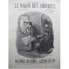 COLLIN Lucien Le Wagon des Amoureux Piano Chant XIXe siècle