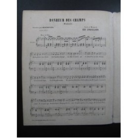LHUILLIER Edmond Bonheur des Champs Piano Chant XIXe siècle