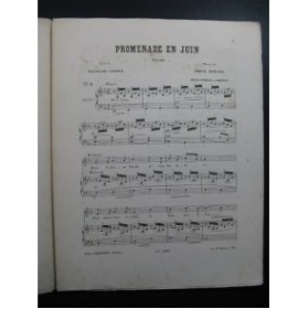 DURAND Emile Promenade en Juin Piano Chant 1874