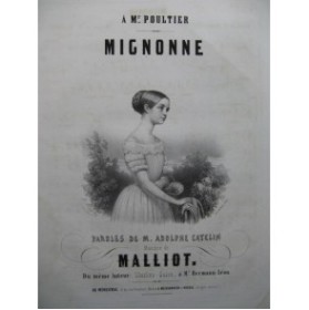 MALLIOT Mignonne Piano Chant ca1845