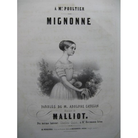 MALLIOT Mignonne Piano Chant ca1845