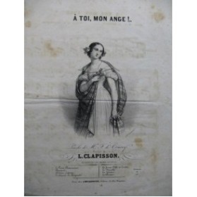 CLAPISSON Louis A toi mon ange Piano Chant ca1830