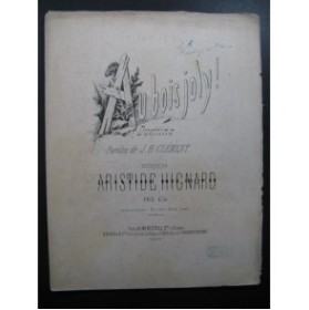 HIGNARD Aristide Au Bois Joly Piano Chant ca1865