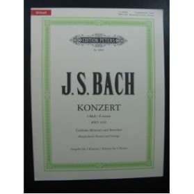 BACH J. S. Konzert f moll F minor 2 Pianos 4 mains