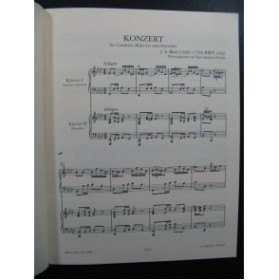 BACH J. S. Konzert f moll F minor 2 Pianos 4 mains