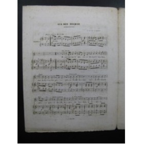 MASINI F. Sur mon Rocher Chant Piano ca1830
