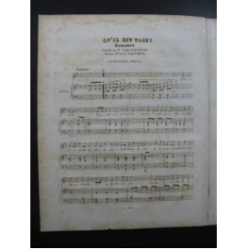 BRUGUIÈRE Edouard Qu'il est tard Chant Piano 1834