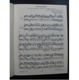 BACH J. S. Konzert A dur A Major 2 Pianos 4 mains
