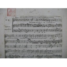 DEZÈDZE Nicolas Alexis et Justine No 2 Air Chant Harpe ou Clavecin ca1785