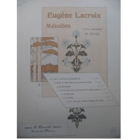 LACROIX Eugène En sourdine Chant Piano 1898