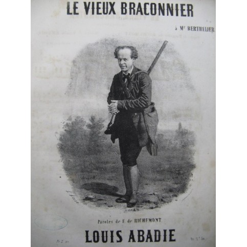 ABADIE Louis Le Vieux Braconnier Chant Piano ca1850