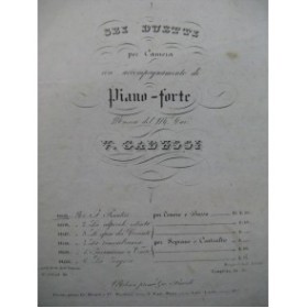 GABUSSI V. I Pescatori Duetto Chant Piano 1839