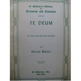 BERLIOZ Hector Te Deum Chant Piano