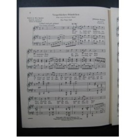 BRAHMS Johannes Vergebliches Ständchen Chant Piano 1937
