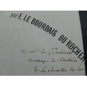 LE BOURDAIS DU ROCHER E. Souvenirs de Bretagne Dédicace Piano 1852
