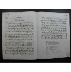 LECOMTE Louise Le Lac Piano Chant ca1830