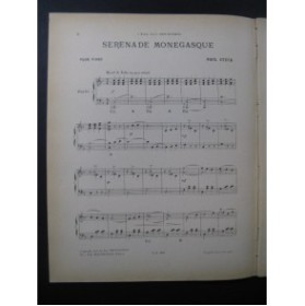 STECK Paul Sérénade Monégasque Dédicace Piano 1894