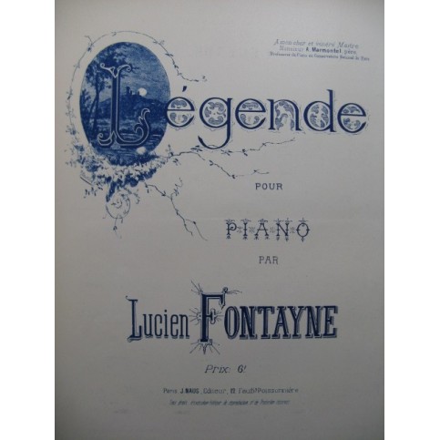 FONTAYNE Lucien Légende Piano