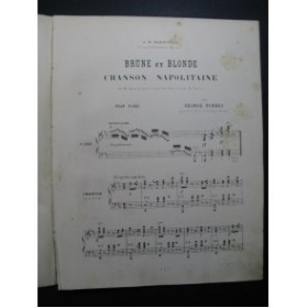 FORBES George Brune et Blonde Piano Chant XIXe siècle
