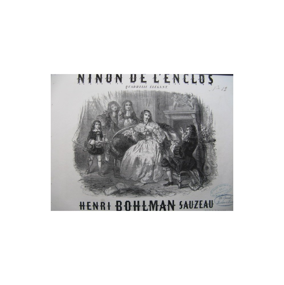 BOHLMAN SAUZEAU Henri Ninon de L'Enclos Piano 1852