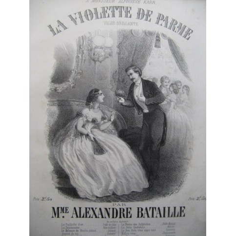 Mme BATAILLE Alexandre La Violette de Parme Piano ca1850