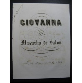 POLCK Karl Giovanna Piano XIXe siècle