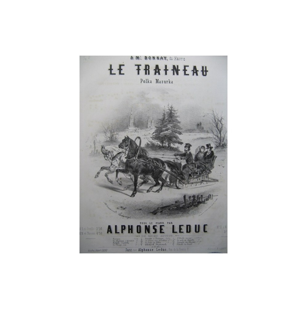 LEDUC Alphonse Le Traineau Piano 1853