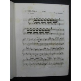 AUBER D. F. E. Le Maçon Ouverture Piano 4 mains ca1850