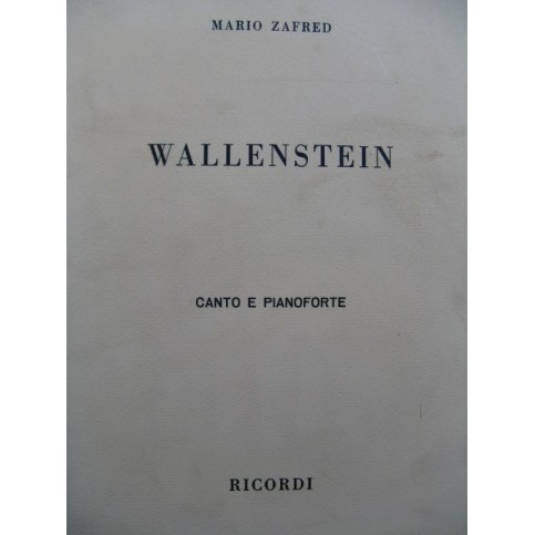 ZAFRED Mario Wallenstein Opéra Chant Piano 1965