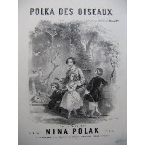 POLAK Nina Polka des Oiseaux Piano ca1850