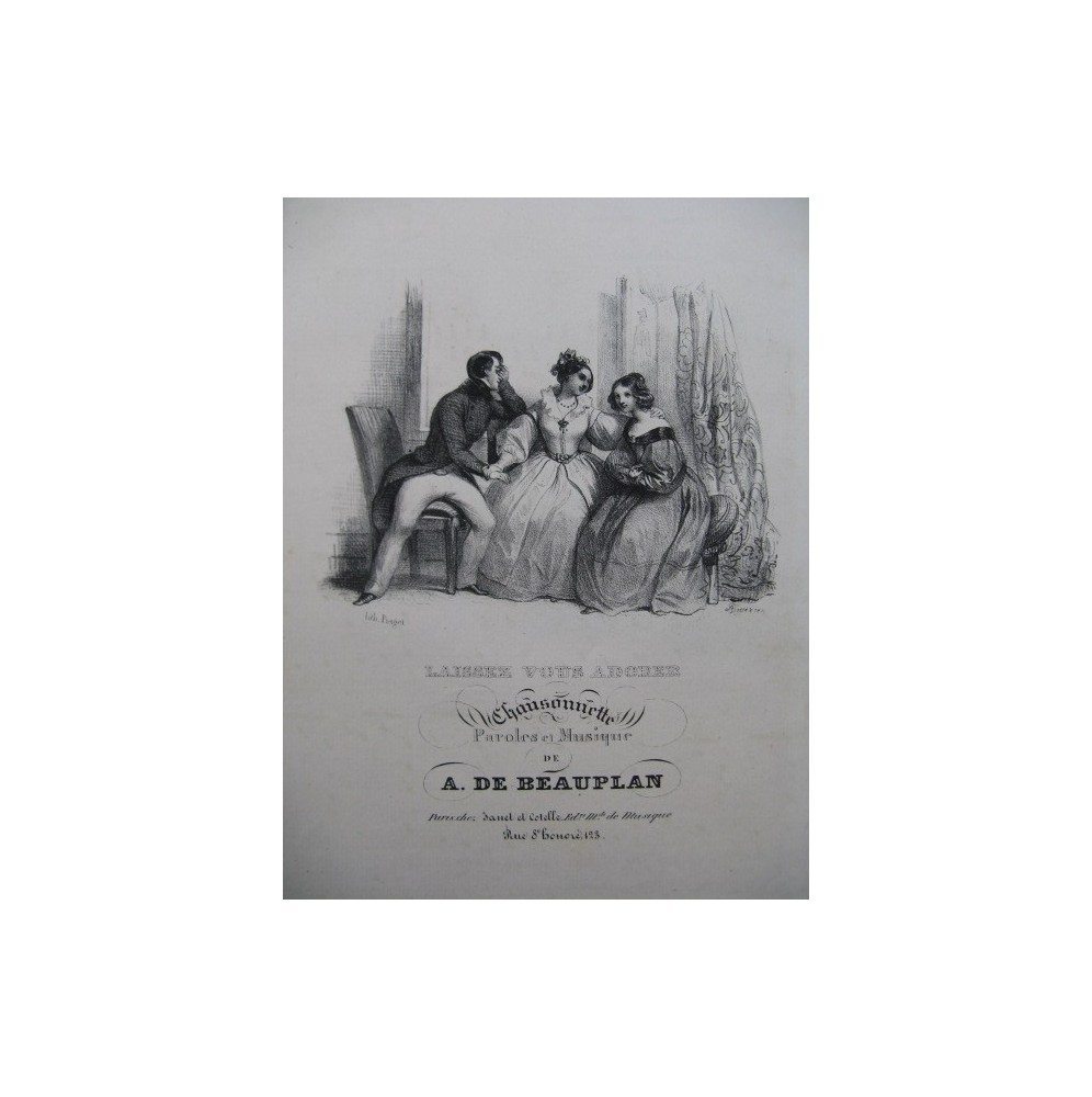 DE BEAUPLAN Amédée Laissez-vous Adorer Chant Piano ca1830