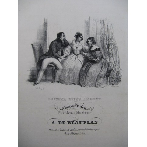 DE BEAUPLAN Amédée Laissez-vous Adorer Chant Piano ca1830