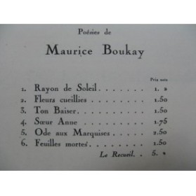 LEVADÉ Charles Cantilènes d'automne Chant Piano 1933