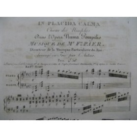 PAËR Ferdinando In Placida Calma Chant Piano ou Harpe ca1810