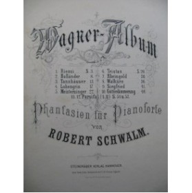 SCHWALM Robert Wagner Album 12 Pièces Piano ca1885