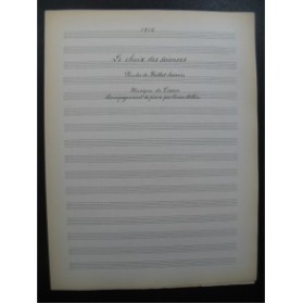 TISSIER Le Choix des Sciences Manuscrit Chant Piano 1917