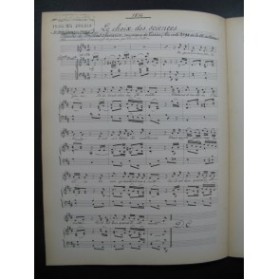 TISSIER Le Choix des Sciences Manuscrit Chant Piano 1917