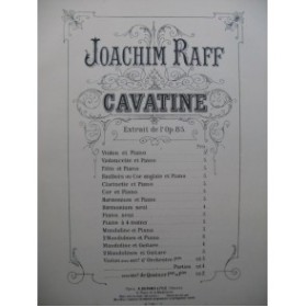 RAFF Joachim Cavatine Piano ca1890