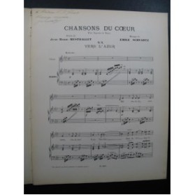 SCHVARTZ Emile Chansons du Coeur Chant Piano