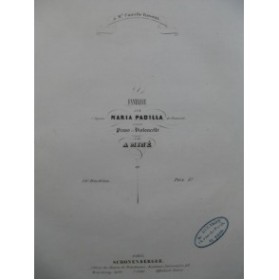 MINÉ A. Fantaisie sur Maria Padilla de Donizetti Piano Violoncelle ca1840