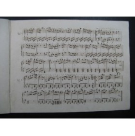 Les Plaisirs d'Hiver Quadrille Manuscrit Piano 4 mains XIXe