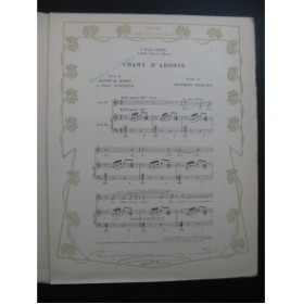 MERCIER Adalbert Chant d'Adonis Chant Piano 1903