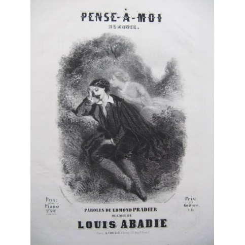 ABADIE Louis Pense à Moi Chant Piano ca1850