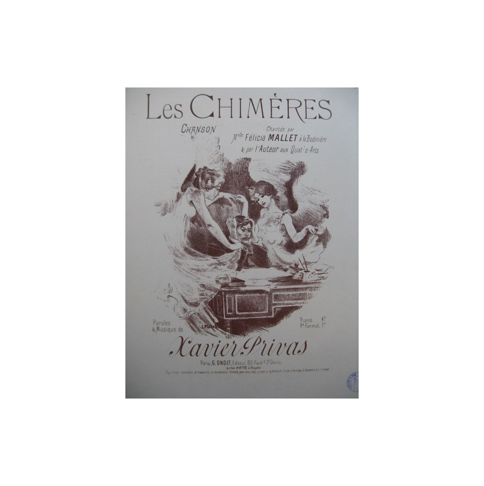 PRIVAS Xavier Les Chimères Chant Piano