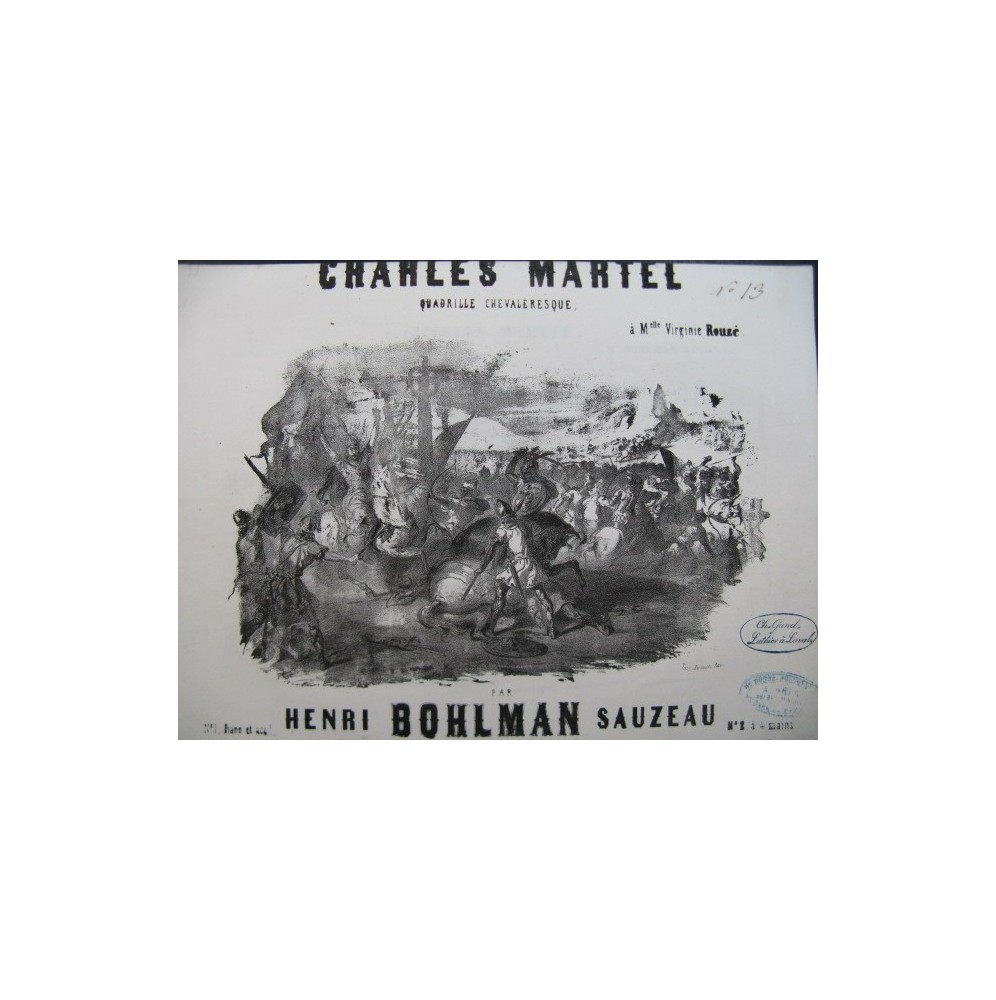 BOHLMAN SAUZEAU Henri Charles Martel Piano ca1850