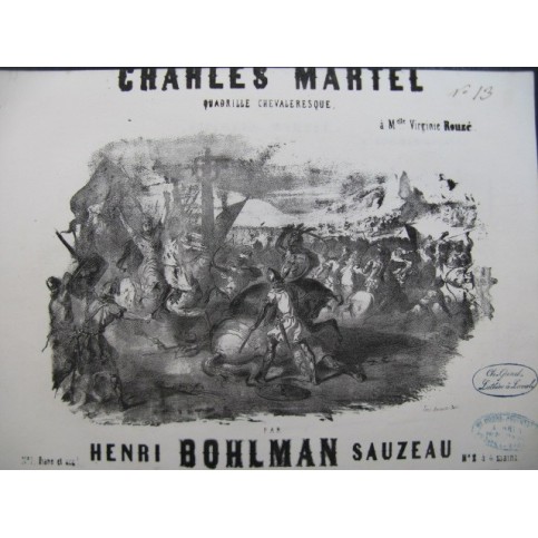 BOHLMAN SAUZEAU Henri Charles Martel Piano ca1850