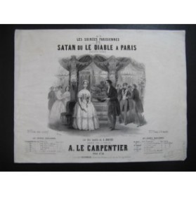 LE CARPENTIER Adolphe Satan ou Le Diable à Paris Quadrille Piano 4 mains ca1850