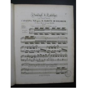 PACINI Giovanni Cavatina Il Barone di Dolsheim Chant Piano ou Harpe ca1830